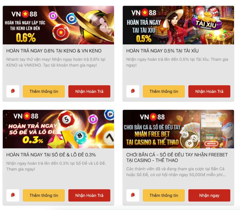 Khuyến Mãi Vn88 – Cập Nhật Ưu Đãi Mới Nhất 2025 5 Hoàn trả Xổ số & Lô đề