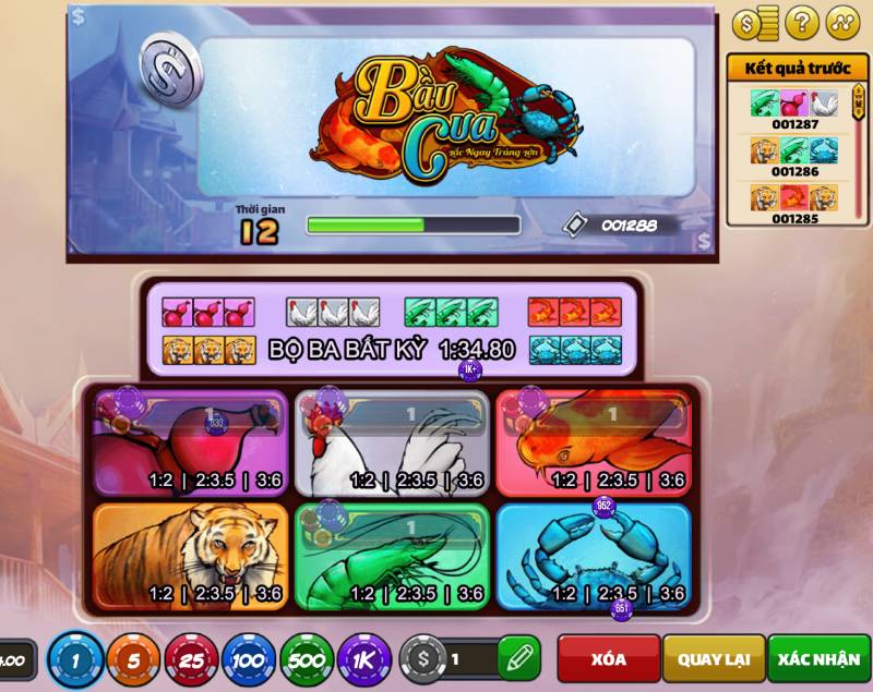 Hướng dẫn đặt cược bầu cua cào VN88