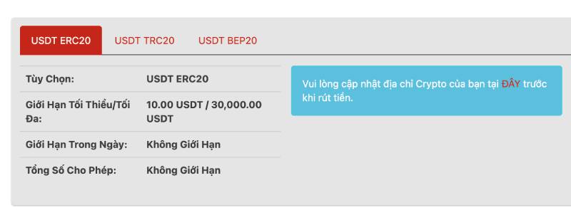 Rút tiền VN88 bằng Crypto - Nhanh chóng & tiện lợi
